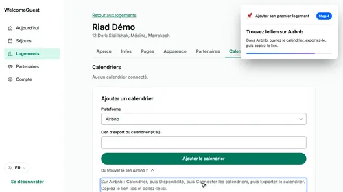 Trouvez le lien Airbnb