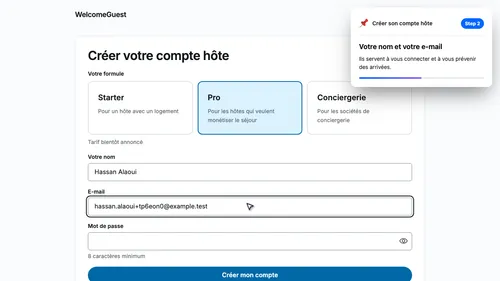 Renseignez vos informations