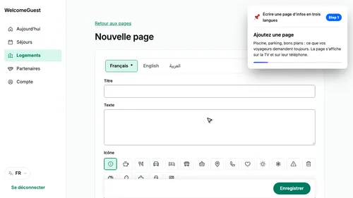 Ouvrez les pages d’infos