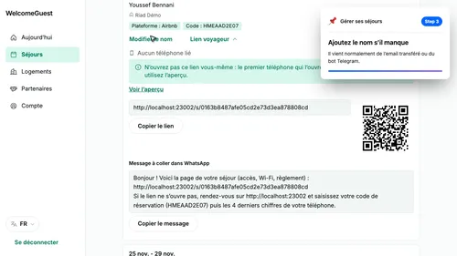 Ajoutez le nom du voyageur