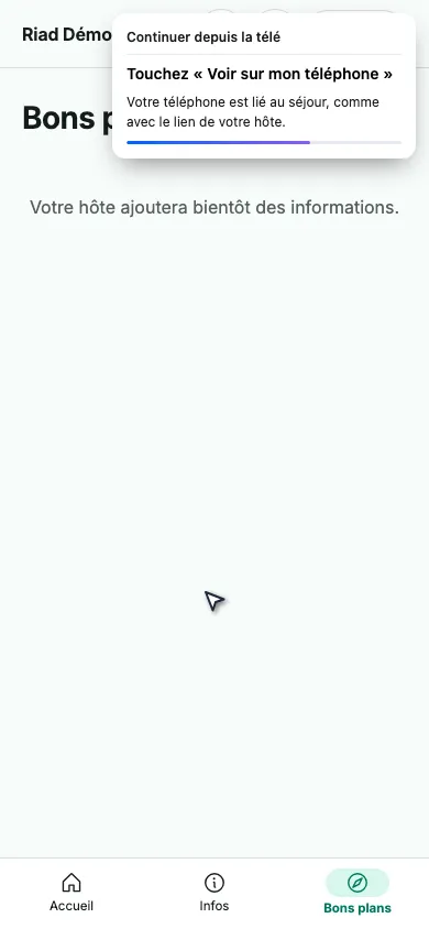 Touchez « Voir sur mon téléphone »