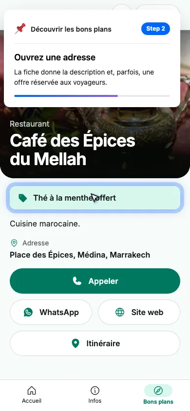 Ouvrez une adresse