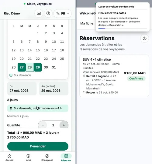 Choisissez vos dates