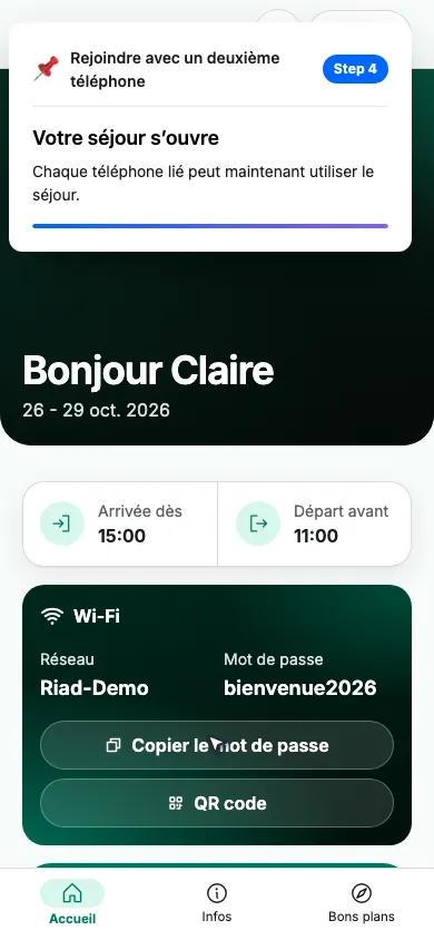 Votre séjour s’ouvre