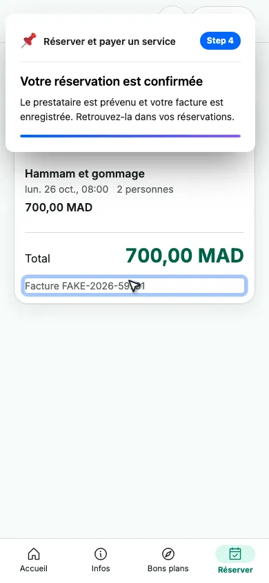 Votre réservation est confirmée