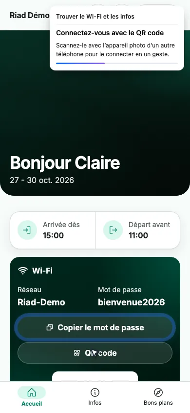 Connectez-vous avec le QR code