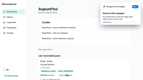 Ouvrez le lien voyageur