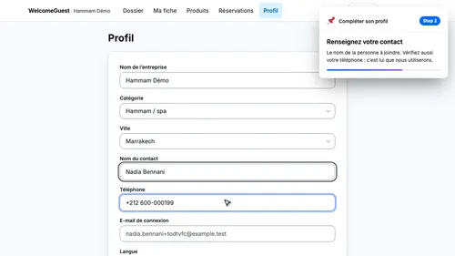 Renseignez votre contact