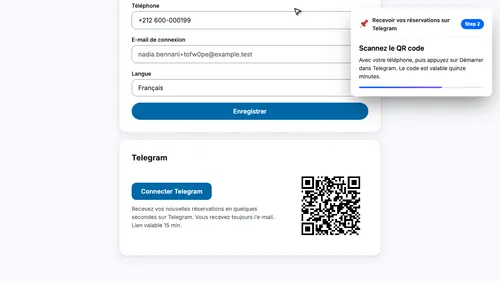 Scannez le QR code