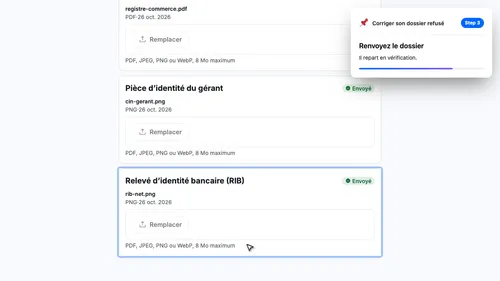 Renvoyez le dossier