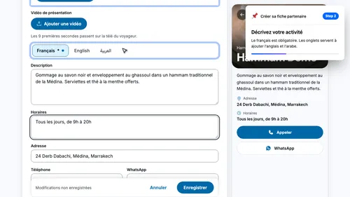 Décrivez votre activité