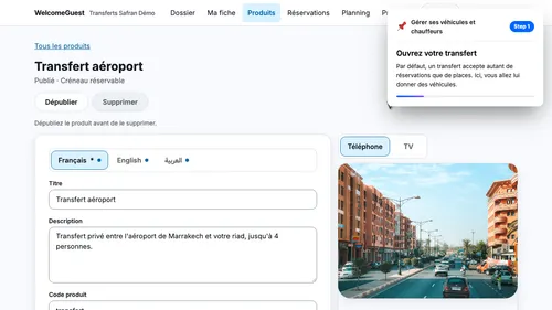 Ouvrez votre transfert