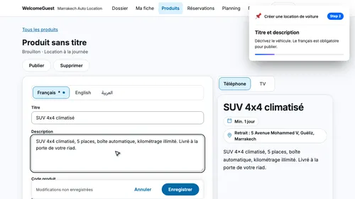 Titre et description