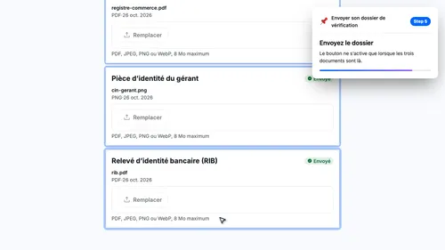 Envoyez le dossier