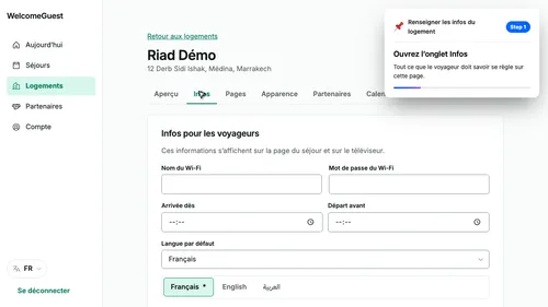 Ouvrez l’onglet Infos