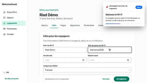 Saisissez le Wi-Fi