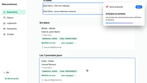Anticipez la semaine